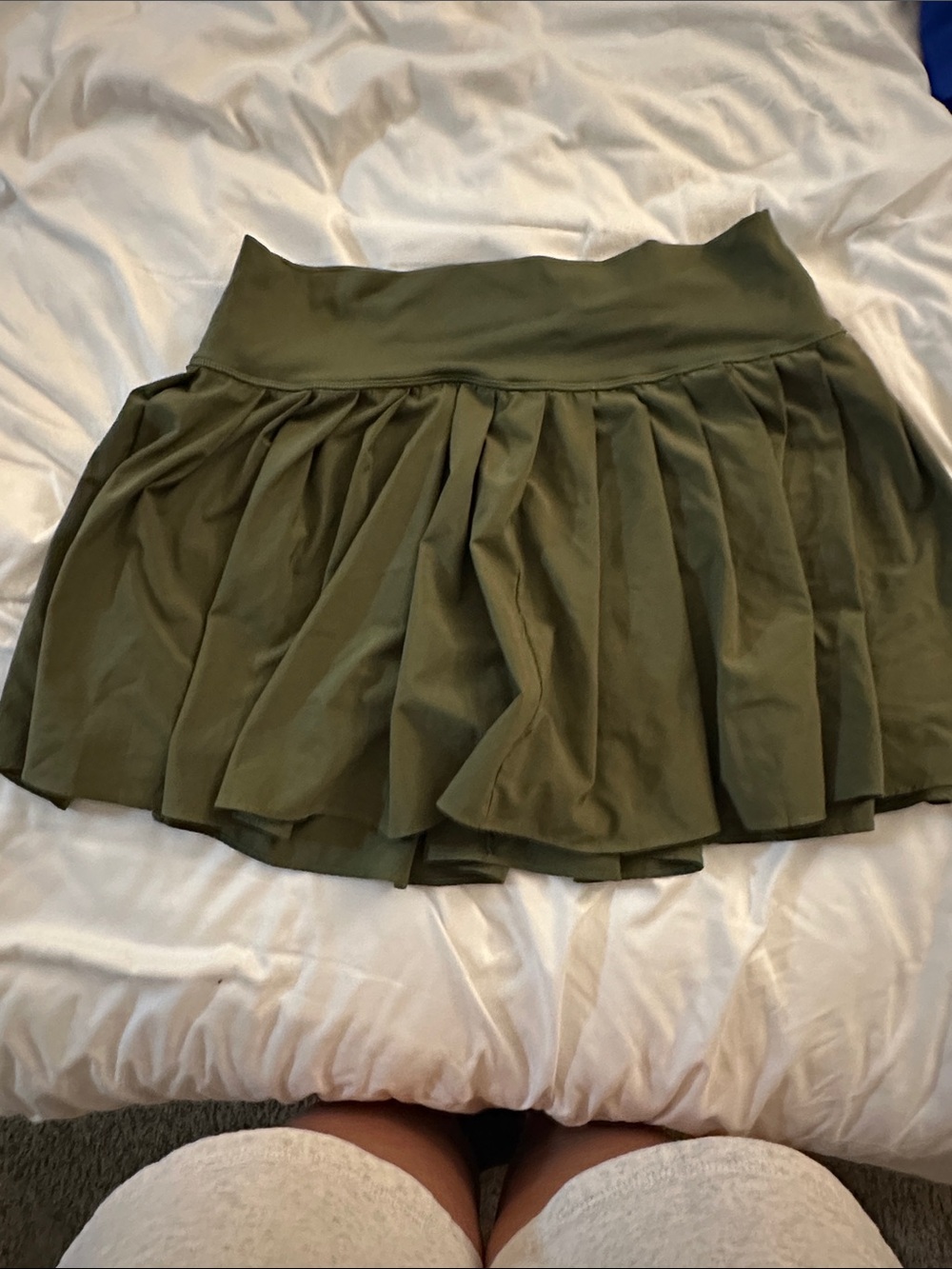 aerie Olive Green Skater Circle Mini Skirt